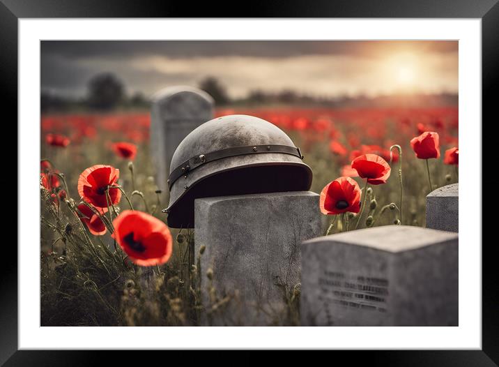 Poppy Remembrance Framed Mounted Print by Picture Wizard