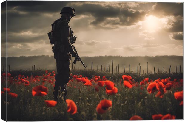 Poppy Remembrance Canvas Print by Picture Wizard