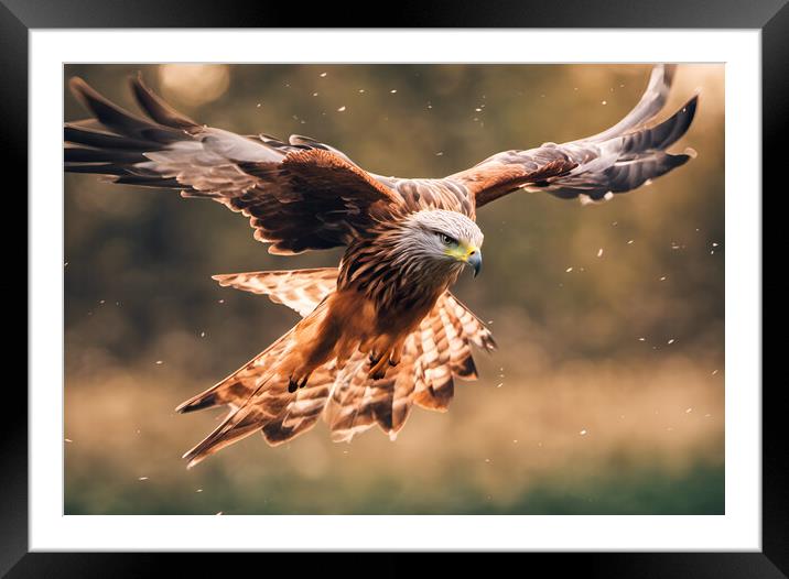 Red Kite Framed Mounted Print by Picture Wizard