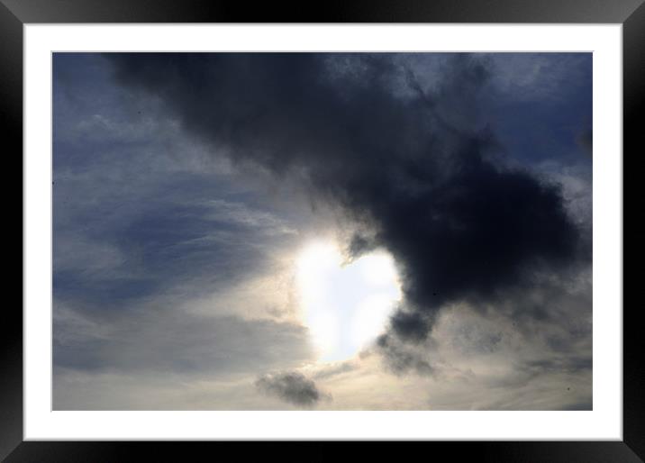 heart in the sky Framed Mounted Print by Hassan Najmy