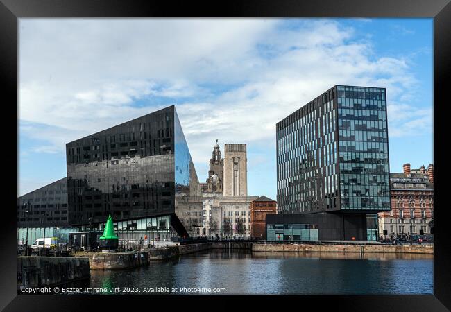 Modern and old architecture in Liverpool Framed Print by Eszter Imrene Virt