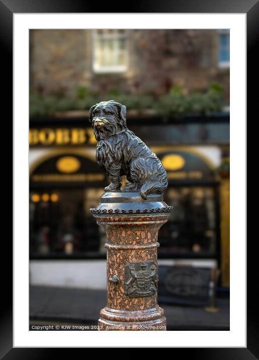 Edinburgh Greyfriars Bobby Framed Mounted Print by RJW Images