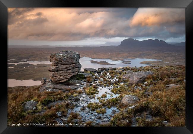 Suilven and the Aird of Coigach Framed Print by Rick Bowden