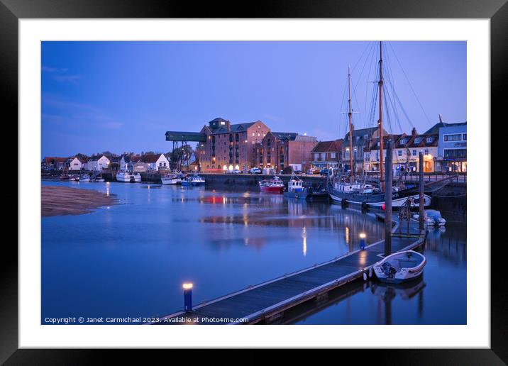 A Serene Evening at Wells Next the Sea Framed Mounted Print by Janet Carmichael