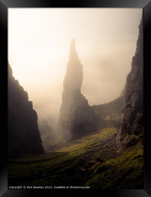 Sunlight on the Needle Framed Print by Rick Bowden