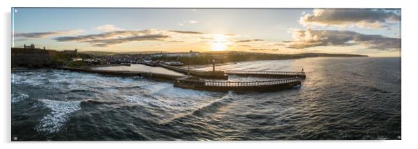 Whitby Sunset Acrylic by Apollo Aerial Photography
