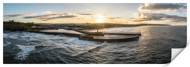 Whitby Sunset Print by Apollo Aerial Photography