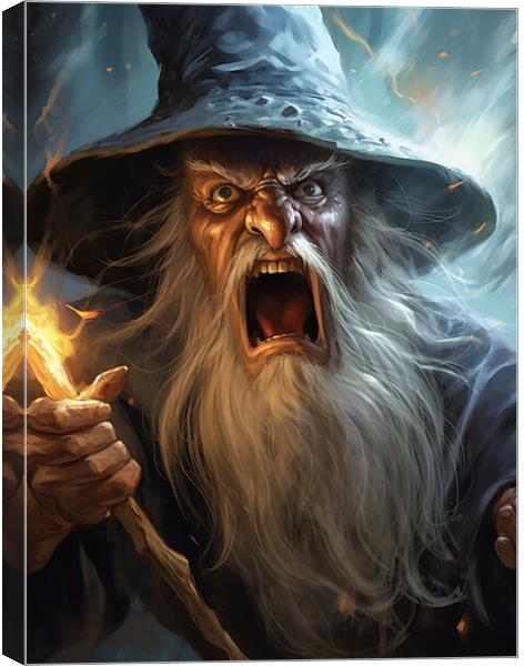 A Very Angry Wizard Canvas Print by Steve Smith