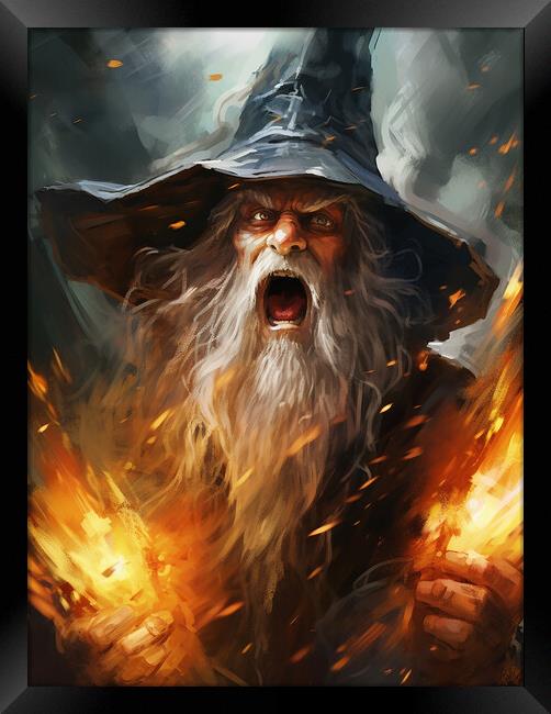 A Very Angry Wizard Framed Print by Steve Smith
