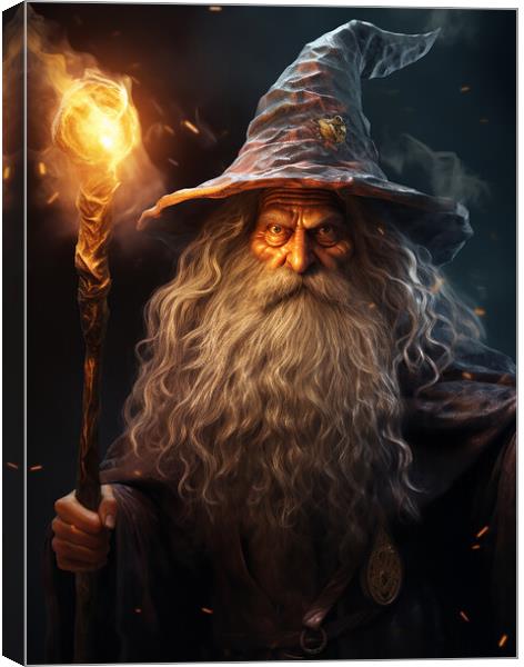 A Very Angry Wizard Canvas Print by Steve Smith
