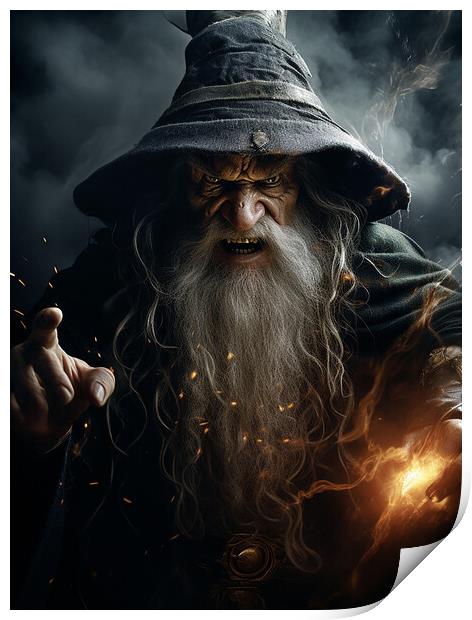 A Very Angry Wizard Print by Steve Smith