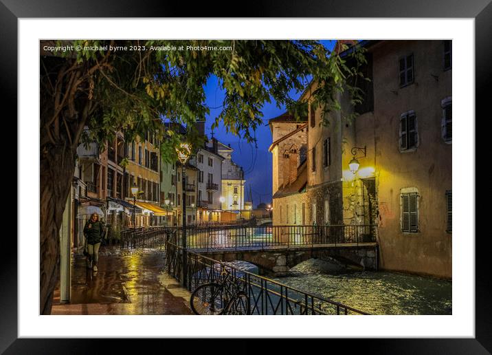 Annecy France Framed Mounted Print by michael byrne