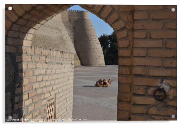 Bukhara City Wall Acrylic by Malcolm Snook
