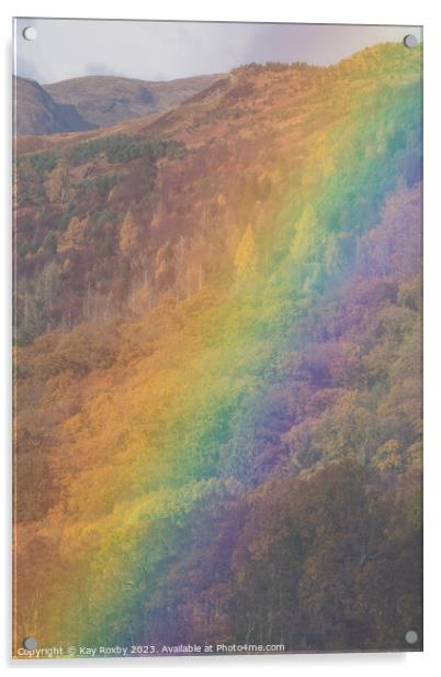 Trossachs rainbow Acrylic by Kay Roxby