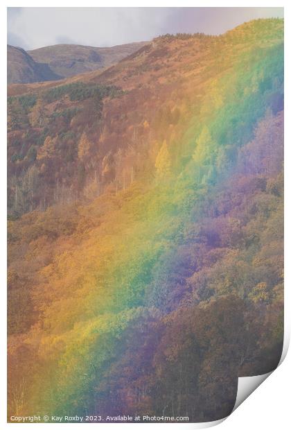 Trossachs rainbow Print by Kay Roxby