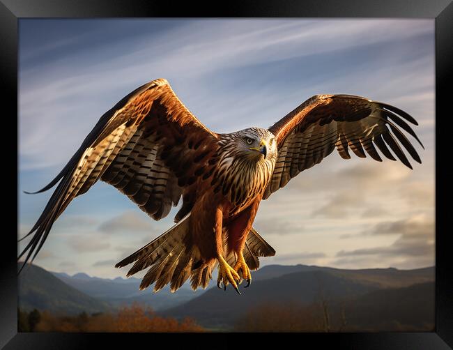 Red Kite Framed Print by Steve Smith