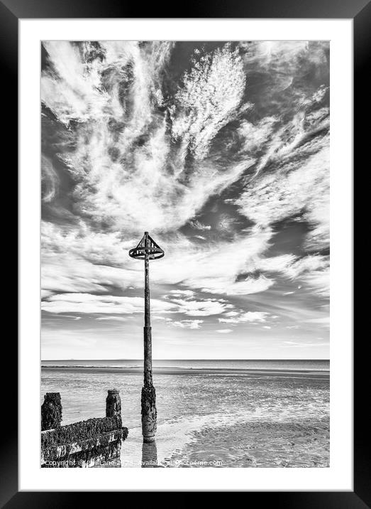 Borth Beach Marker - Heavens Above! Framed Mounted Print by Phil Lane