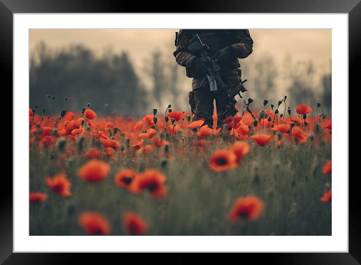 Lest We Forget Framed Mounted Print by Picture Wizard