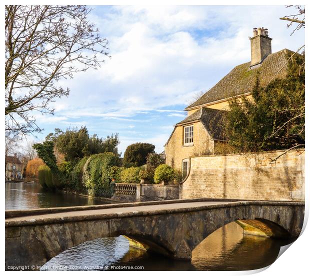 Classic Cotswold house in Bourton on the water  Print by Martin fenton