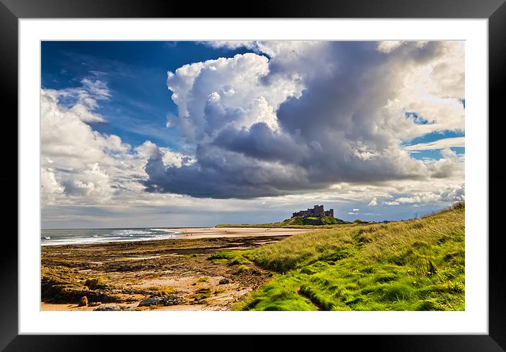 Bamburgh Beach and Castle Framed Mounted Print by Kevin Tate
