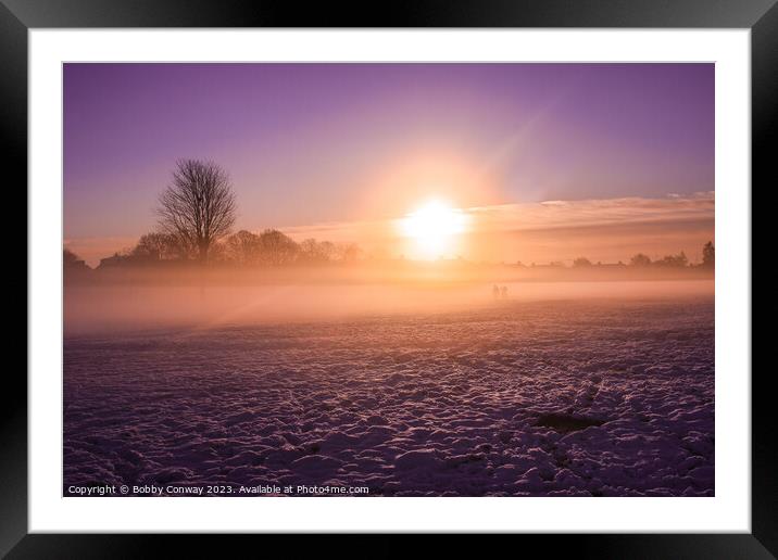 Winter sunrise in East London Framed Mounted Print by Bobby Conway