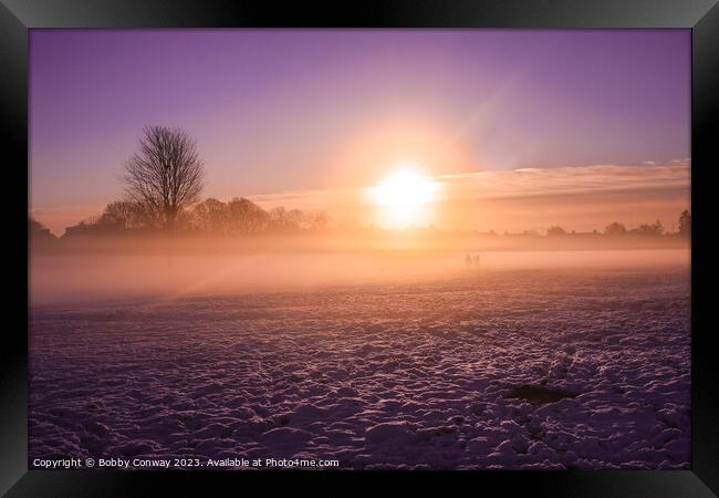 Winter sunrise in East London Framed Print by Bobby Conway