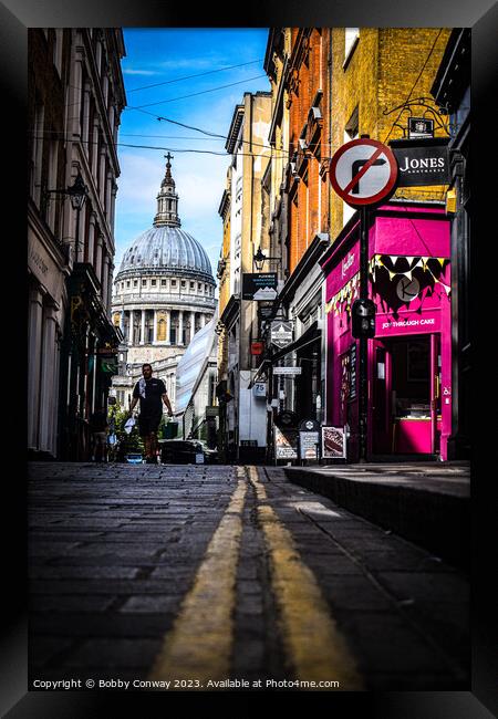 Leading lines to St Pauls cathedral Framed Print by Bobby Conway