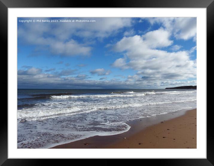 Bright and Breezy Cavendish Beach Framed Mounted Print by Phil Banks