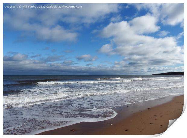 Bright and Breezy Cavendish Beach Print by Phil Banks