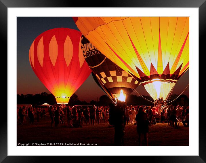 Night Launch Framed Mounted Print by Stephen Cottrill