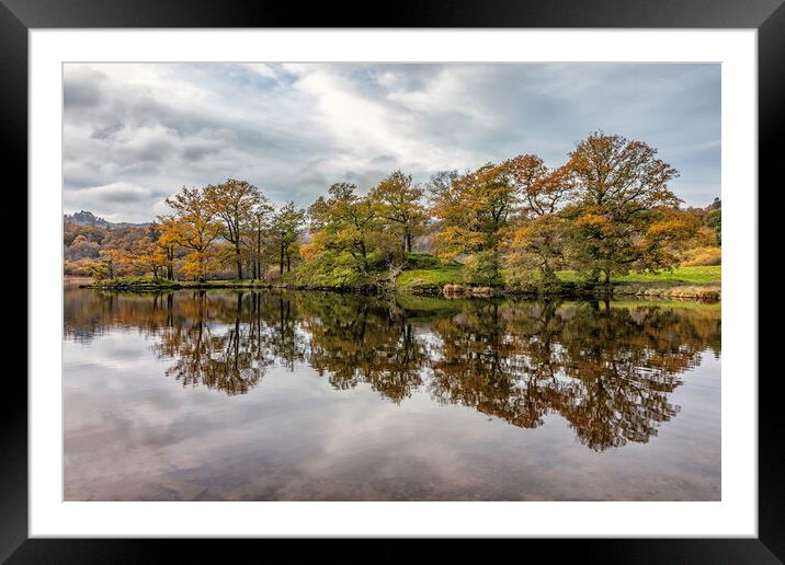 Autumn Colour at Rydal Water Framed Mounted Print by James Marsden
