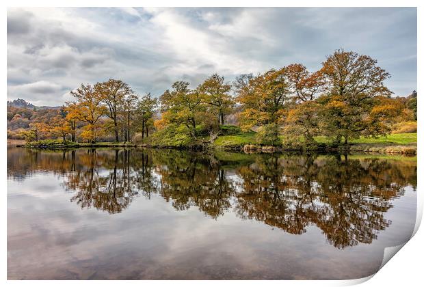 Autumn Colour at Rydal Water Print by James Marsden