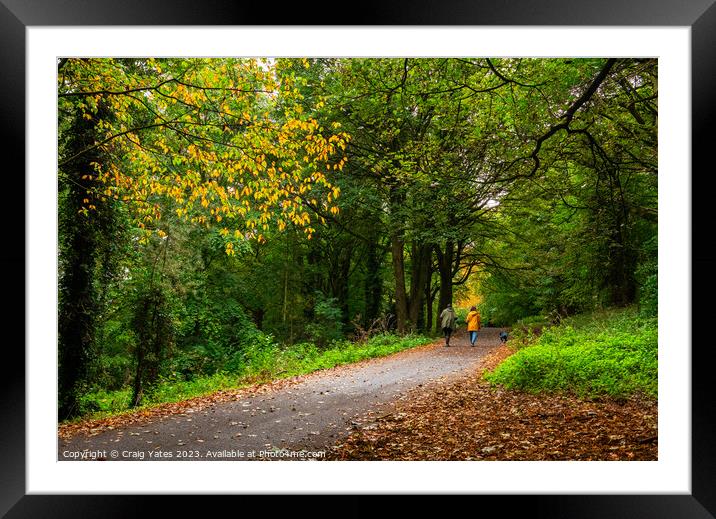 Autumnal Walk Framed Mounted Print by Craig Yates