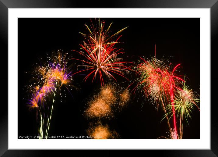 Bonfire Night Display Framed Mounted Print by Ross McNeillie