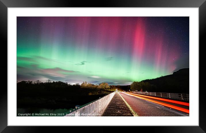 The Road to The Aurora. Framed Mounted Print by Michael Mc Elroy