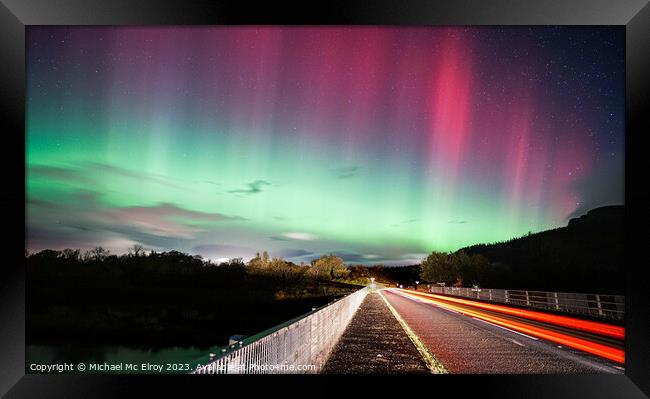 The Road to The Aurora. Framed Print by Michael Mc Elroy