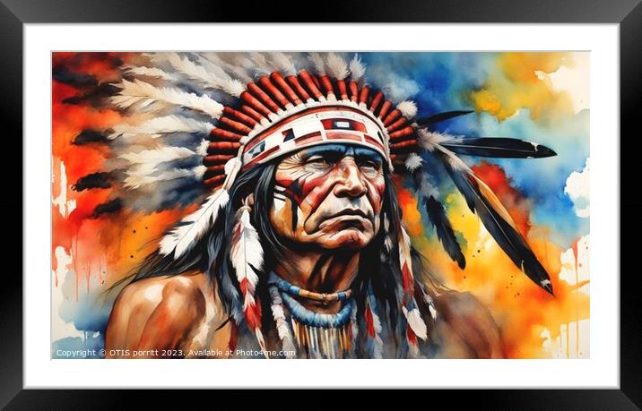 WARRIORS OF THE PLAINS Framed Mounted Print by OTIS PORRITT