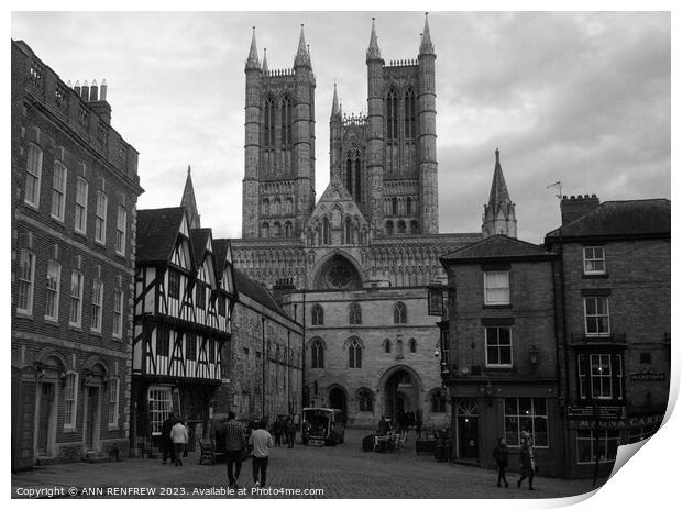 An impressive Lincoln Cathedral Print by ANN RENFREW