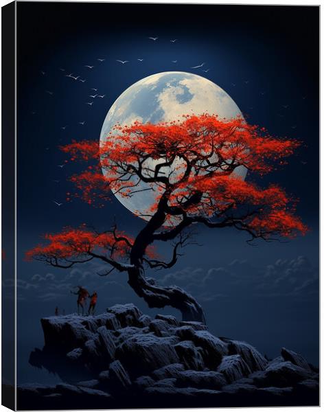 The Big Moon Canvas Print by Steve Smith