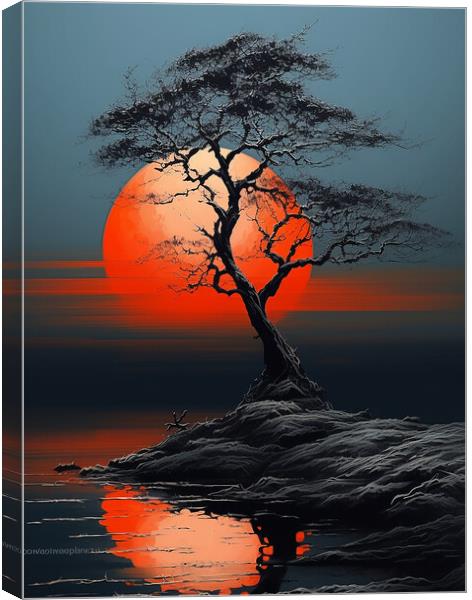 The Big Moon Canvas Print by Steve Smith