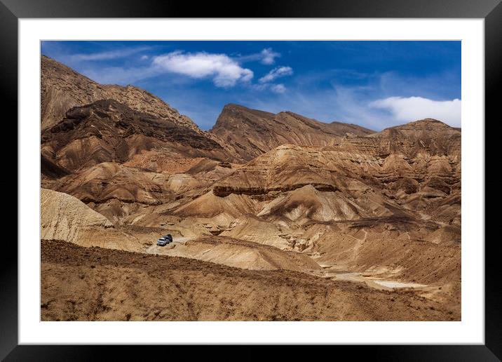 The Negev mountain desert view Framed Mounted Print by Olga Peddi