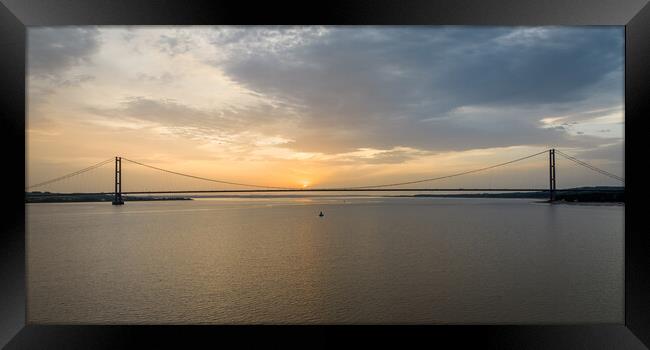 Humber Bridge A Marvel of Engineering Framed Print by Apollo Aerial Photography