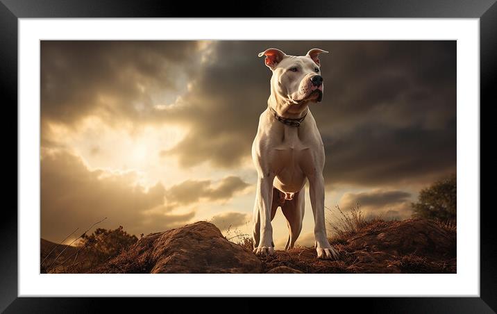 Dogo Argentino Framed Mounted Print by K9 Art