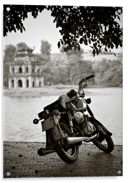 Old Honda in Hanoi Acrylic by Dave Bowman