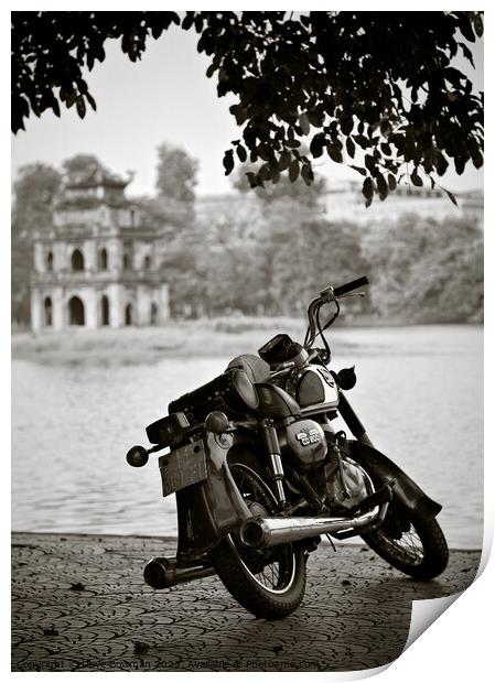 Old Honda in Hanoi Print by Dave Bowman