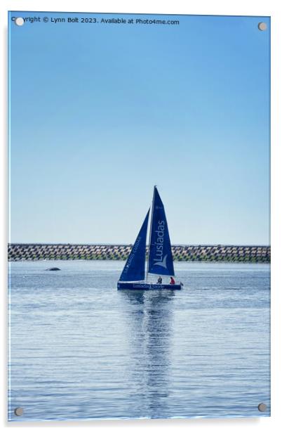 Blue Sails in the Sunshine Acrylic by Lynn Bolt