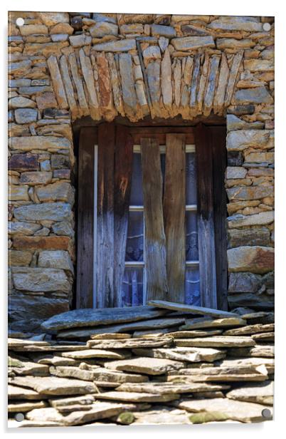 Building doorwindows Acrylic by Olga Peddi