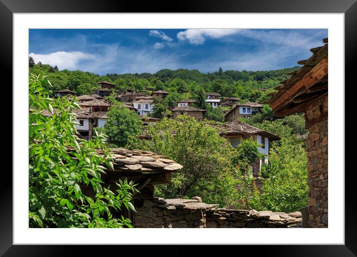 Village of Kovachevitsa with nineteenth century ho Framed Mounted Print by Olga Peddi