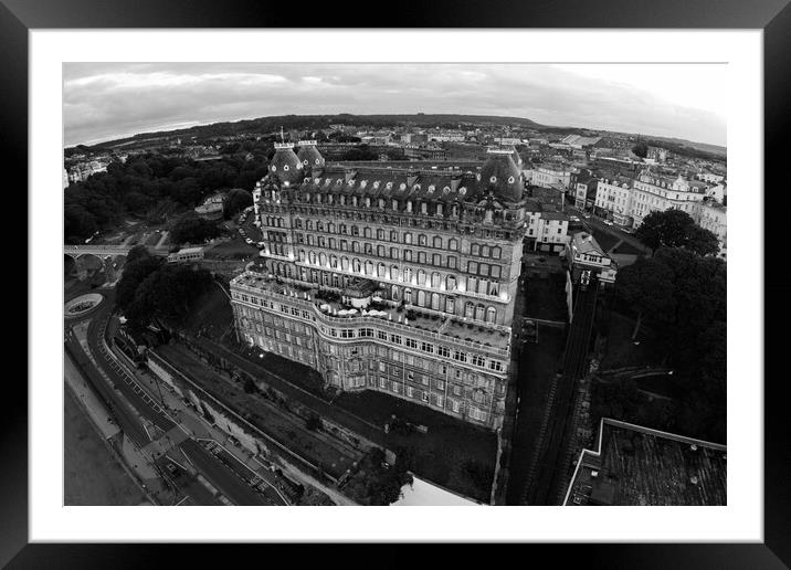 Scarborough Grand Hotel Framed Mounted Print by Apollo Aerial Photography
