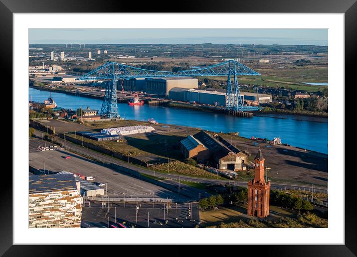 Middlesbrough Transporter Bridge Framed Mounted Print by Apollo Aerial Photography